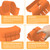 OKeanu Sponge Holder for Kitchen Sink, Silicone Sink Saddle Caddy Organizer Rack, Sponges Holder Over Faucet, Hanging Kitchen Organizer Accessories Rack Basket - Orange