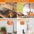 OKeanu Sponge Holder for Kitchen Sink, Silicone Sink Saddle Caddy Organizer Rack, Sponges Holder Over Faucet, Hanging Kitchen Organizer Accessories Rack Basket - Orange