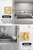 goldenwarm Brushed Gold Pocket Door Lock with Pull, Square Pocket Door Hardware 2-3/8" Backset, Gold Pocket Door Handles 1 Pack