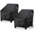LBTING Outdoor Chair Covers, 2-Pack, 29W x 30D x 36H Inches, Black