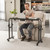 LINGMI Recliner Table, Overbed Table with Wheels Adjustable Height and Length Over Bed Desk, Hospital Heavy Duty Metal Leg Laptop Stand Tray