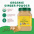 Jiva Organics Organic Ginger Root Powder 1 LB Jar - Gluten Free, Non-GMO - for Cooking, Baking, Tea & More - Bulk Ginger Ground Dry
