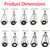 50 Pieces Fishing Rod Tip Repair Kit Rod Tips Kit Replacement for Freshwater Saltwater Rods Stainless Steel Ceramic Ring Guide Replacement Kit
