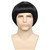 WildCos Short Straight 60s Cosplay wig Bowl Cut Wig Mushroom Bob Costume Wig Halloween Party Wig for Men (Black)