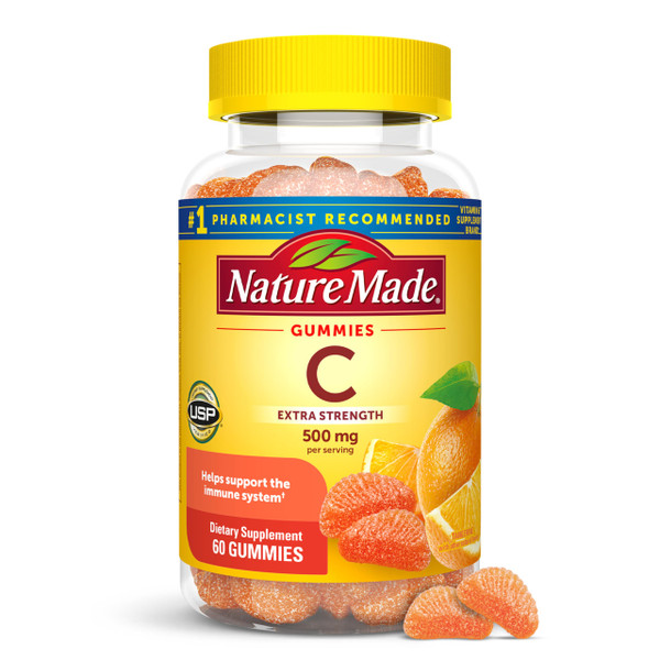 Nature Made Extra Strength Dosage Vitamin C 500mg per Serving, 60 Gummies