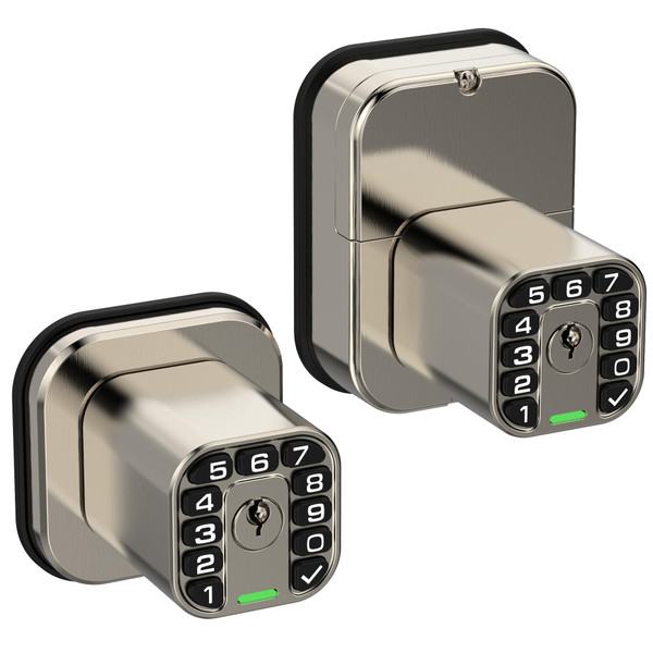 Richelock IU52 Double-Sided Keypad Door Lock, All-Weather, Fully Waterproof Keyless Entry with Dual-Sided Programmable Codes, Same Key Both Sides for Outdoor, Indoor, Gate & Fence