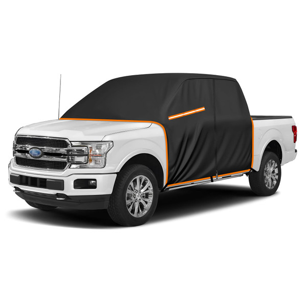 Qunsunus F150 Cab Cover, Half Truck Cover Only Fits 4-Door Crew Cab