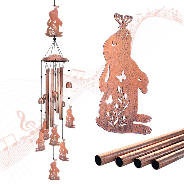 Bunny Metal Wind Chimes for Outside,Bunny Gifts for Women & Men