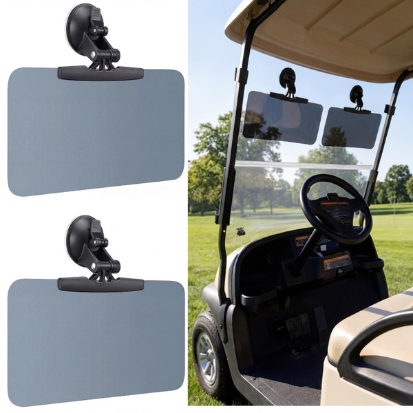 BBTO 2 Pack Sun Visor for UTV Golf Cart, Suction Cup, Polarized Adjustable