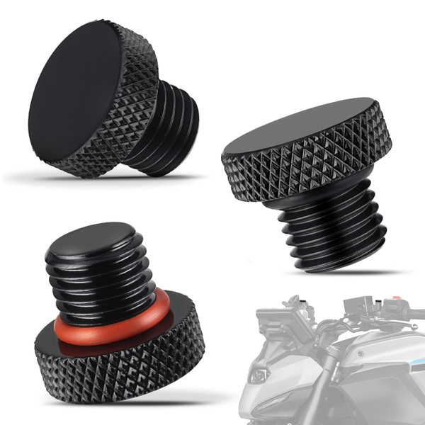 PBYMT M10x1.25 Motorcycle Mirror Hole Plug, 304 Stainless Steel Rear View Mirror Plugs Fit For Honda Yamaha Kawasaki Suzuki Most Motorcycle