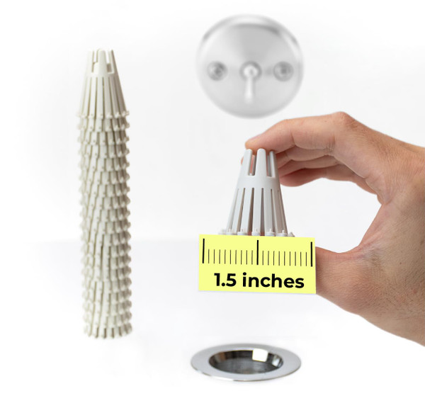 Disposable Mini HairClaw 20 Pack | Extra Small Bathtub Hair Catcher Strainer Trap for 1.5 inch Tub Drain | Eco-Friendly Bioplastic