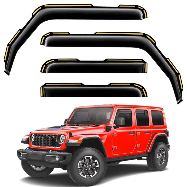 Window Rain Guards for Jeep Wrangler JL 2018-2026/Jeep Gladiator 2020-2026