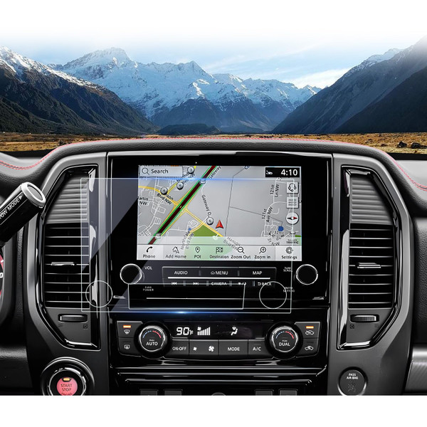 LUWU Screen Protector for 2020 2021 2022 2023 2024 Nissan Titan Accessories 2024 Titan SV/Pro-4X/Platinum Reserve 8/9-Inch Nano Navigation Touch Screen Protector Anti-Glare Anti-Scratch HD Clear 2PCS