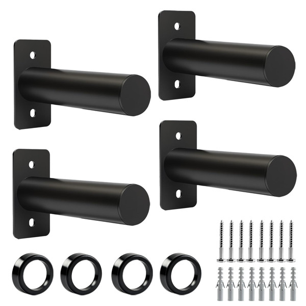 CAELUM Weight Plate Holder Wall Mounted for 2-Inch Olympic Plates, 4 Pack