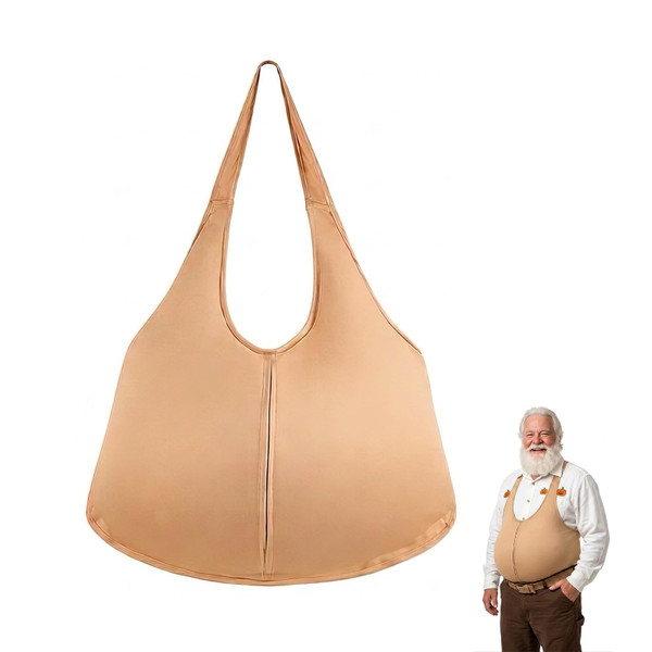 WILLBOND Fake Belly Stuffer, Santa Claus Fat Suit, Halloween Costume Nude