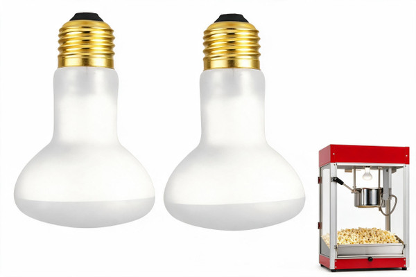 R20 60W Popcorn Machine Bulb 2-Pack | S4886 2700K E26 Dimmable