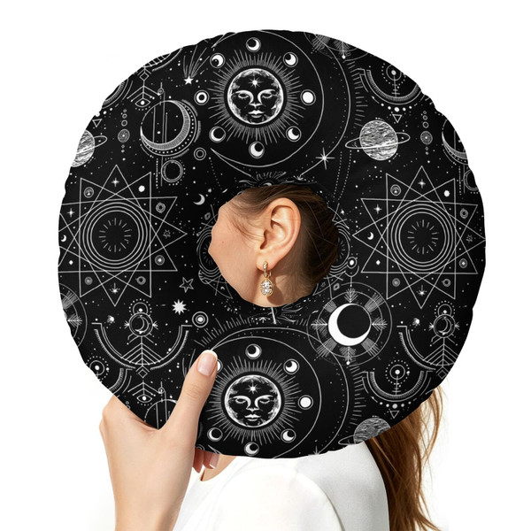 gxfcymxbd Ear Piercing Pillow for Side Sleepers Donut Pillow with Ear Hole,Washable Cover Relief Ear Pressure Ear Pain for Ear Side Sleeping Pillow