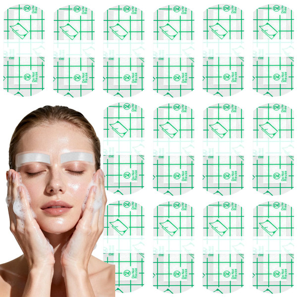 40 PCS Eyebrow Covers, Plastic Eyebrow Cover for Shower, Waterproof Eye Shield for Eyebrows, Tattoo Protection Aftercare, Tattoo Protection Film(1.41"x3.22")