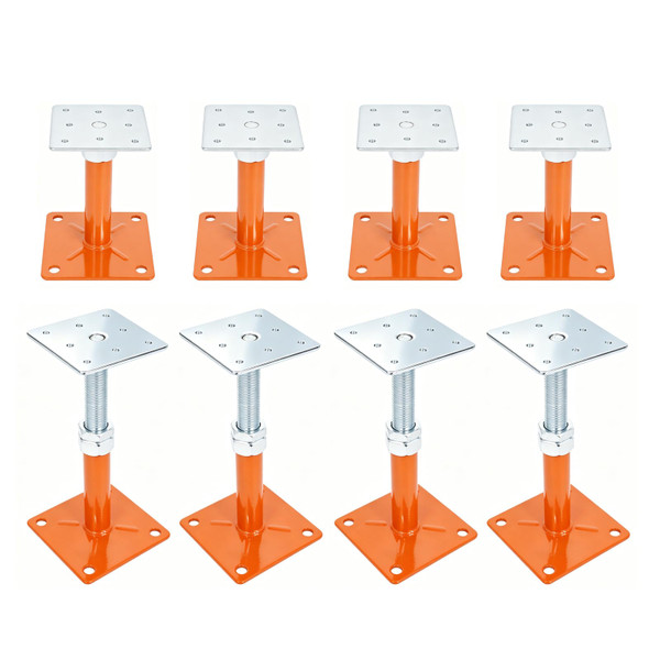 8 Pack 5"-8" Adjustable House Floor Jack Screw Jacks for Leveling