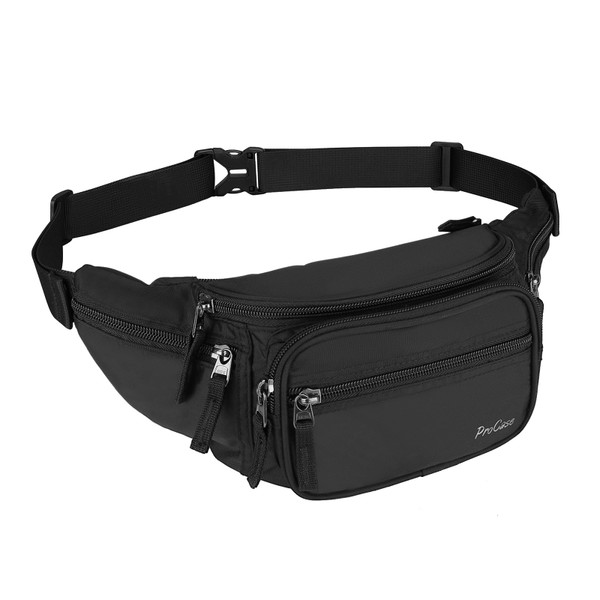 ProCase Fanny Pack Waist Packs for Men Women, Waist Bag Hip Pack for Travel Hiking Running Outdoor Sports