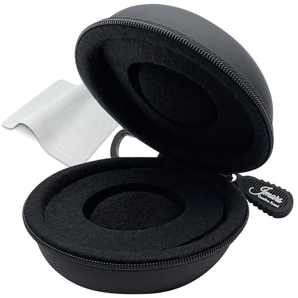 Watch Travel Case, Shock-Tested Single Watch Case for Wristwatches & Smart Watches, Leather Black