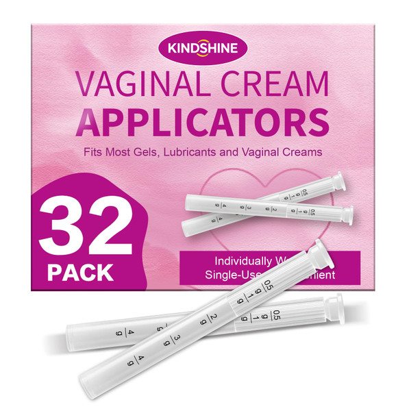 32 Pcs Disposable Vaginal Cream Applicators with Dosage Markings