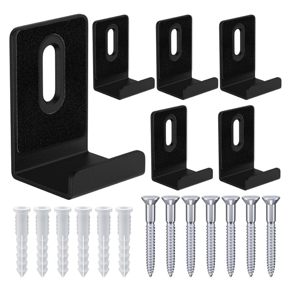 BAGTeck 6Pcs Metal Mirror Clips Wide Channel Mirror Hanger Clip Large Heavy Clips for Mirrors with Screw Mirror Clips for Wall Mounting Mirror Billboard Displays Tile Display