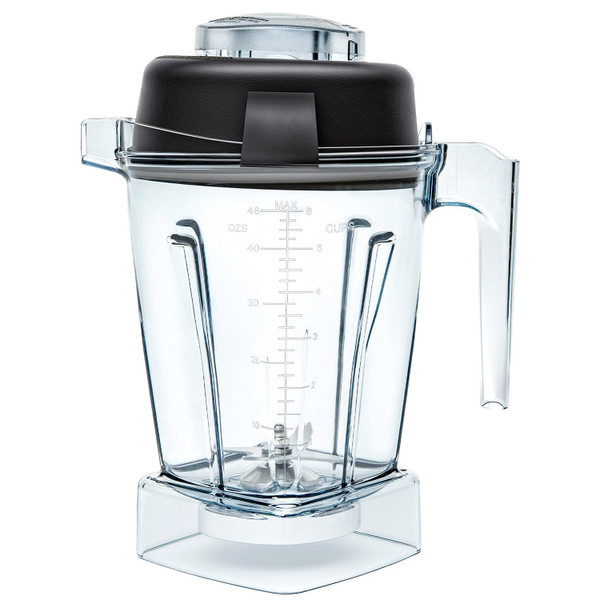 48oz Low Profile Blender Pitcher Compatible with Vitamix 5200 5300 750 7500 5000 6300 E310 E320, Replacement Container with Upgraded Stainless Steel Blades, Fits Classic & Explorian Series