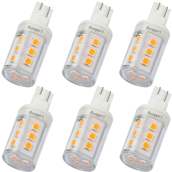 3W T10 Wedge Base 921 LED Light Bulb,2700K Warm White,12VAC/DC Landscape Garden Patio Path Driveway Malibu,Automotive Car RV Camper Trailer Motorhome Marine Boat Dome Fixture Lighting-6 Pack