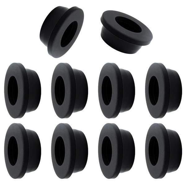 PDETVEO 10PCS 7/8 Inch Silicone Rubber Grommets, 1/2 Inch ID Firewall Hole Plug Top Hat Grommets for Wire, Cable, Automotive, Desk, Water Pipe