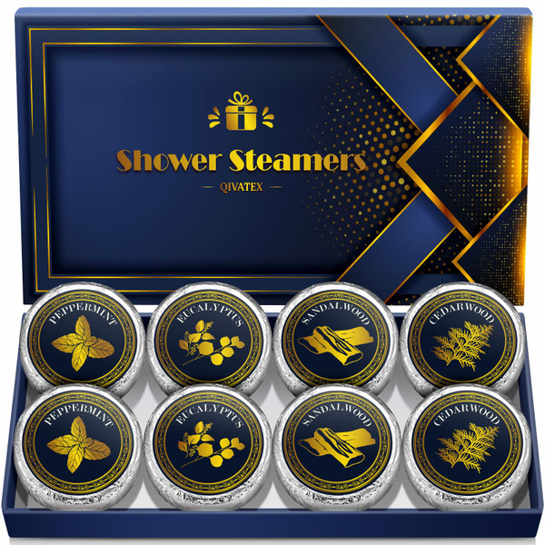 Qivatex Shower Steamers Aromatherapy for Men, Birthday Gifts for Men, Teen