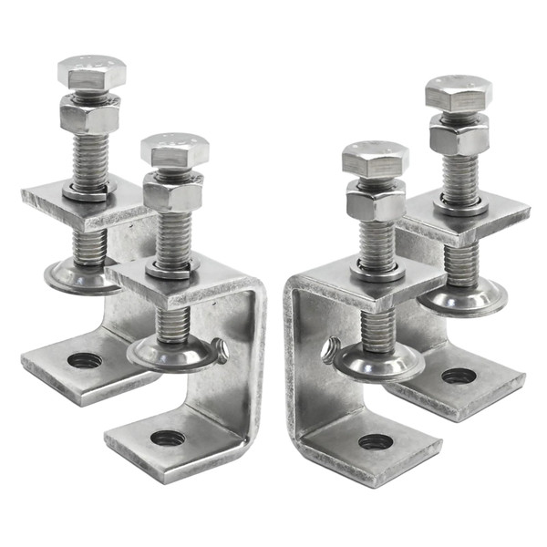 laffoonparts 4Pcs 304 Stainless Steel C Clamp, C Type Tiger Clamp with Screws for Woodworking (85mm 4Pcs)