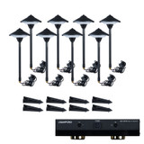 LSSPKR8BAMPASSY 4 Pack Landscape Speaker Light, Black Finish