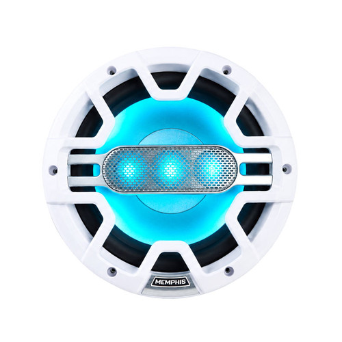 MM804 - MARINE 8" 2-WAY SPKR B&W GRILLES WITH RGB LED