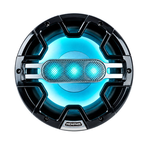 MM804 - MARINE 8" 2-WAY SPKR B&W GRILLES WITH RGB LED