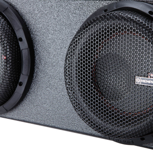 MJMEFORD8D1V2 Ported enclosure with two 8" MOJO Mini subwoofers — fits select 2009-up Ford trucks