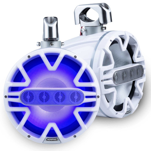 MM105TW 10" Tower Speakers with Advanced Tower Array Construction and Swivel And Surface Mount Brackets - White, Pair