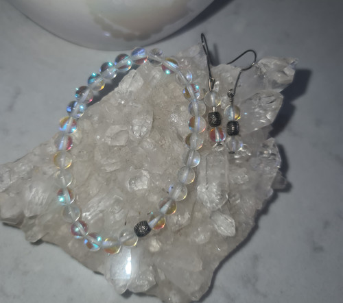 Gift Set  - Mystic Aura Quartz Bracelet & Ring