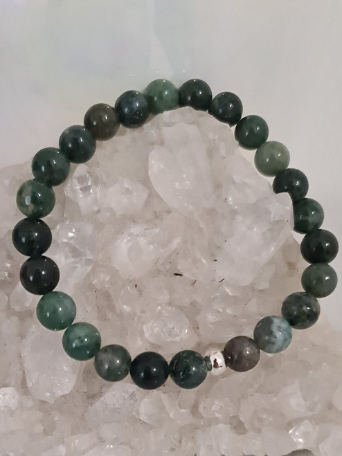 Bracelet 8mm - Agate Green Moss