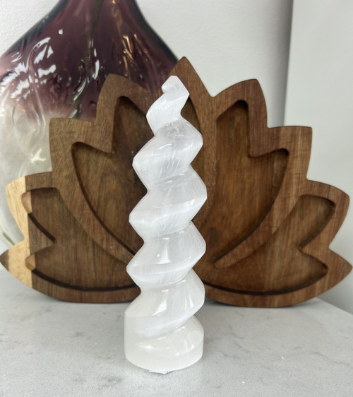 Selenite Unicorn Horn