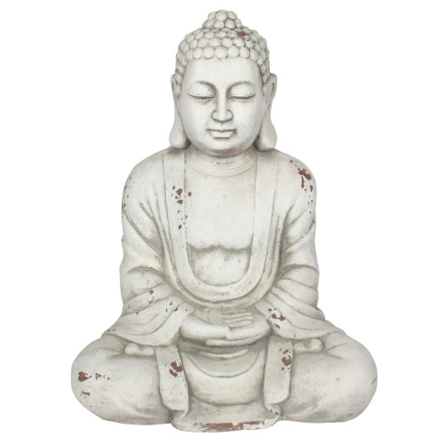58cm White Hands In Lap Sitting Garden Buddha 58cm White Hands In Lap Sitting Garden Buddha