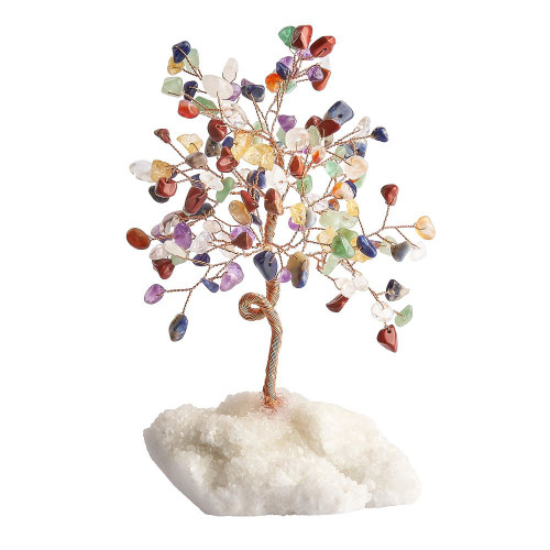Tree Chip - Chakra on Quartz  Base