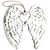 Hanging - Angel Wing & Heart - 24cm