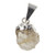 Pendant - Rough Rutilated Quartz, Silver Electroplated & Bail