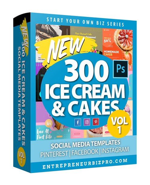 300 ICE CREAM & CAKES VOL 1 - Social Media Bundle