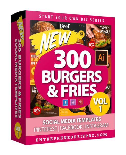 300 BURGERS & FRIES VOL 1 - Social Media Bundle