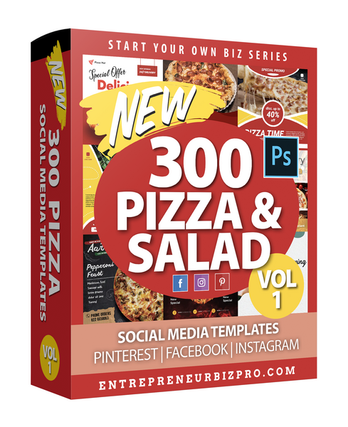 300 PIZZA, SALAD and PASTA VOL 1 - Social Media Bundle