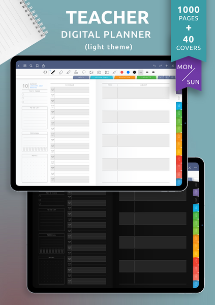 PLANNER - Digital Teacher Planner (light) 2022