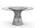 Knoll - Platner dining table with clear glass top 