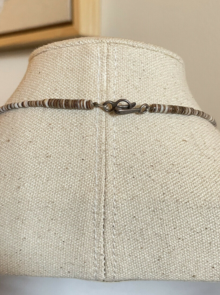 Vintage 17" Chunky Heishi Bead Turquoise & Stone Necklace & Earrings Set